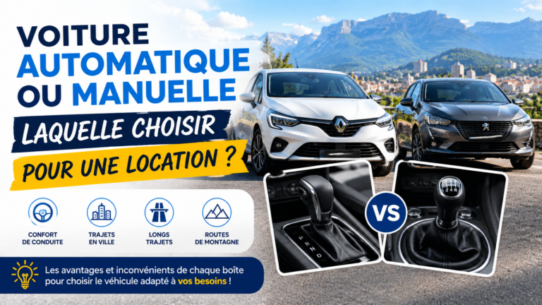 Voiture automatique ou manuelle en location à Grenoble